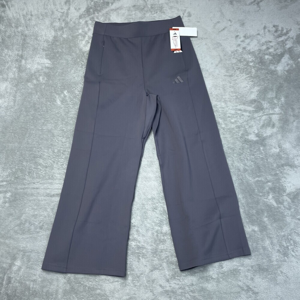 Adidas Women's M Activewear Pants Gray Polyester Spandex a2069